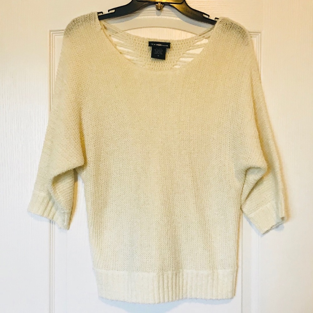 It’s our time cream knit sweater sz M